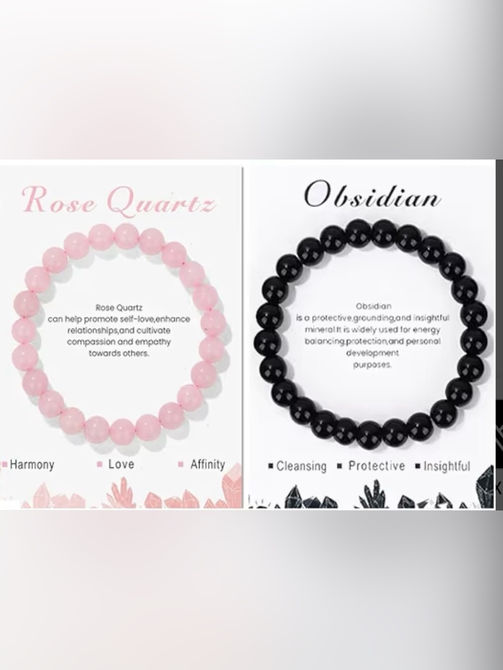 Rose Quartz Beaded Bracelet (CHOOSE 1) - Picture 6 of 7